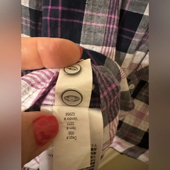 Eddie Bauer checked cotton long roll tab sleeve shirt size M. - Picture 5 of 6